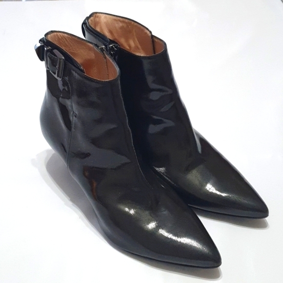Aquatalia Leather Patent Marilisa Ankle Booties - Picture 1 of 9
